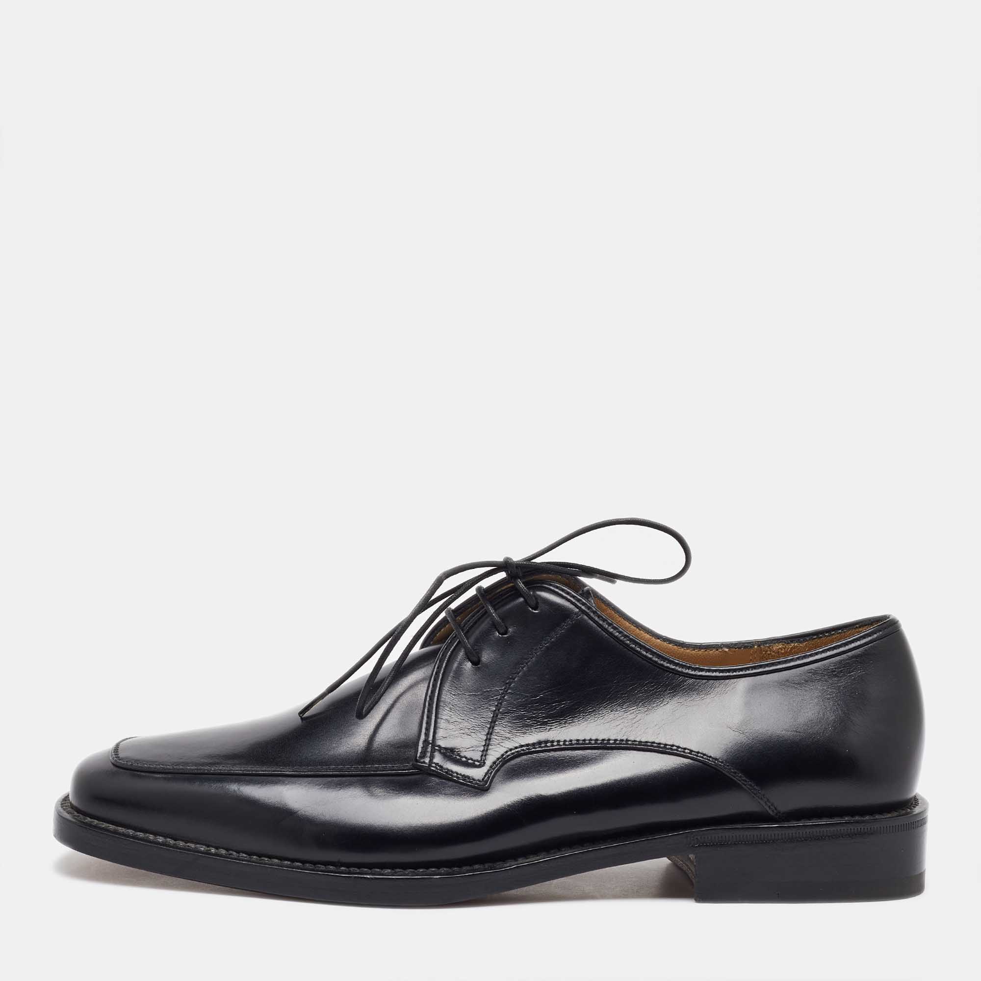 

Salvatore Ferragamo Black Leather Lace Up Derby Size 41.5