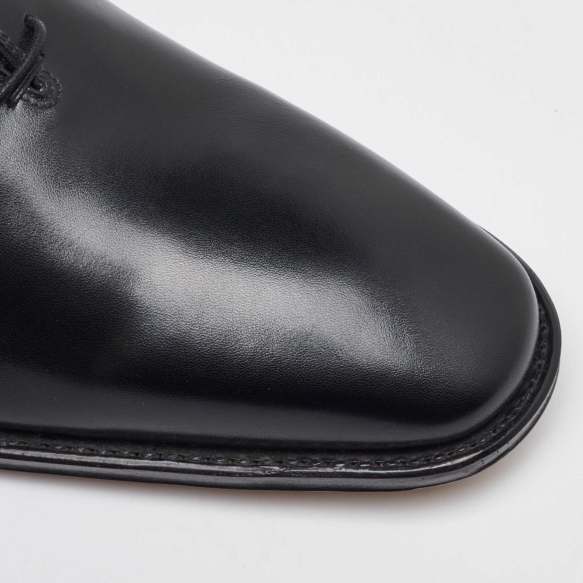 Salvatore Ferragamo Black Leather Lace Up Oxfords Size 41.5 