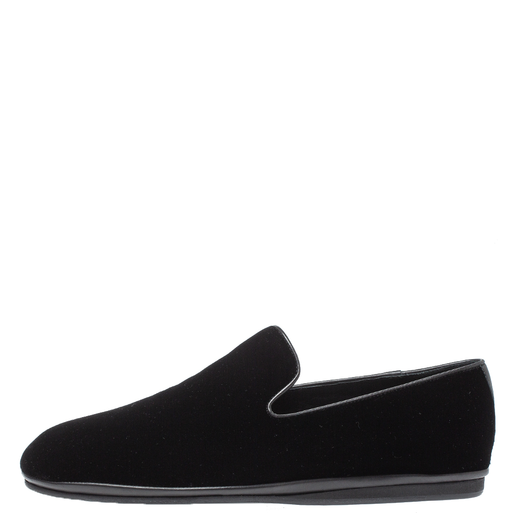 

Salvatore Ferragamo Black Velvet Loafers Size