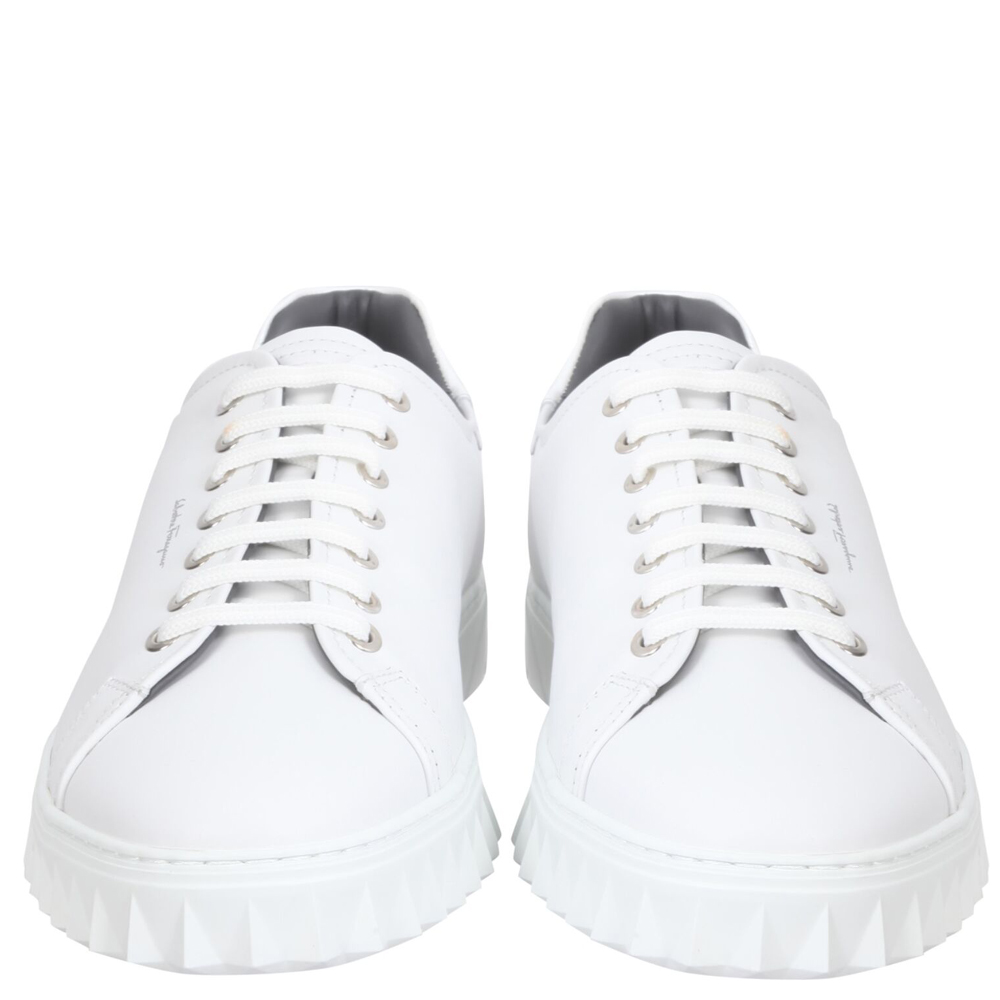 

Salvatore Ferragamo White Leather Sneakers Size EU  US 7
