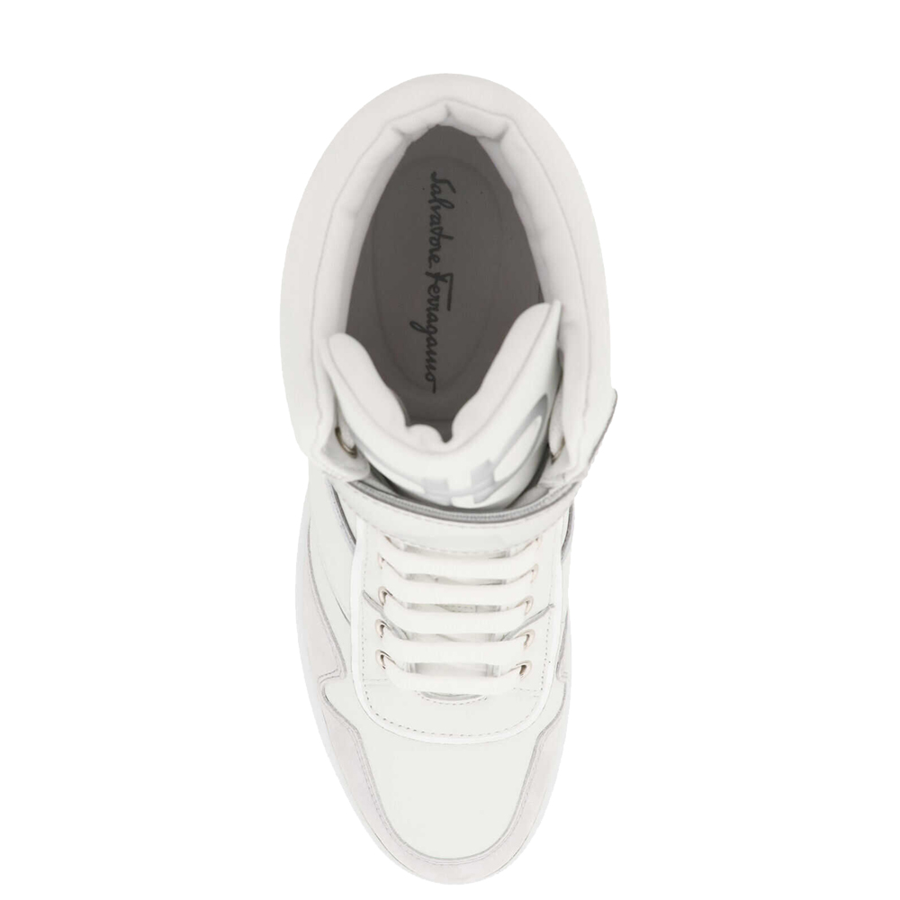 

Salvatore Ferragamo Grey Gancini High Sneakers Size US 10/EU