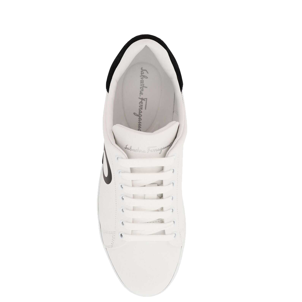 

Salvatore Ferragamo White/Black Gancini Sneakers Size EU  US 10