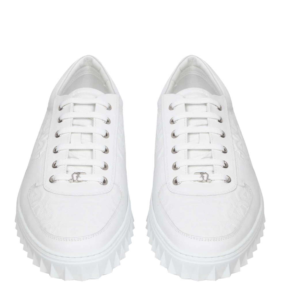 

Salvatore Ferragamo White Leather Sneakers Size EU  US 9