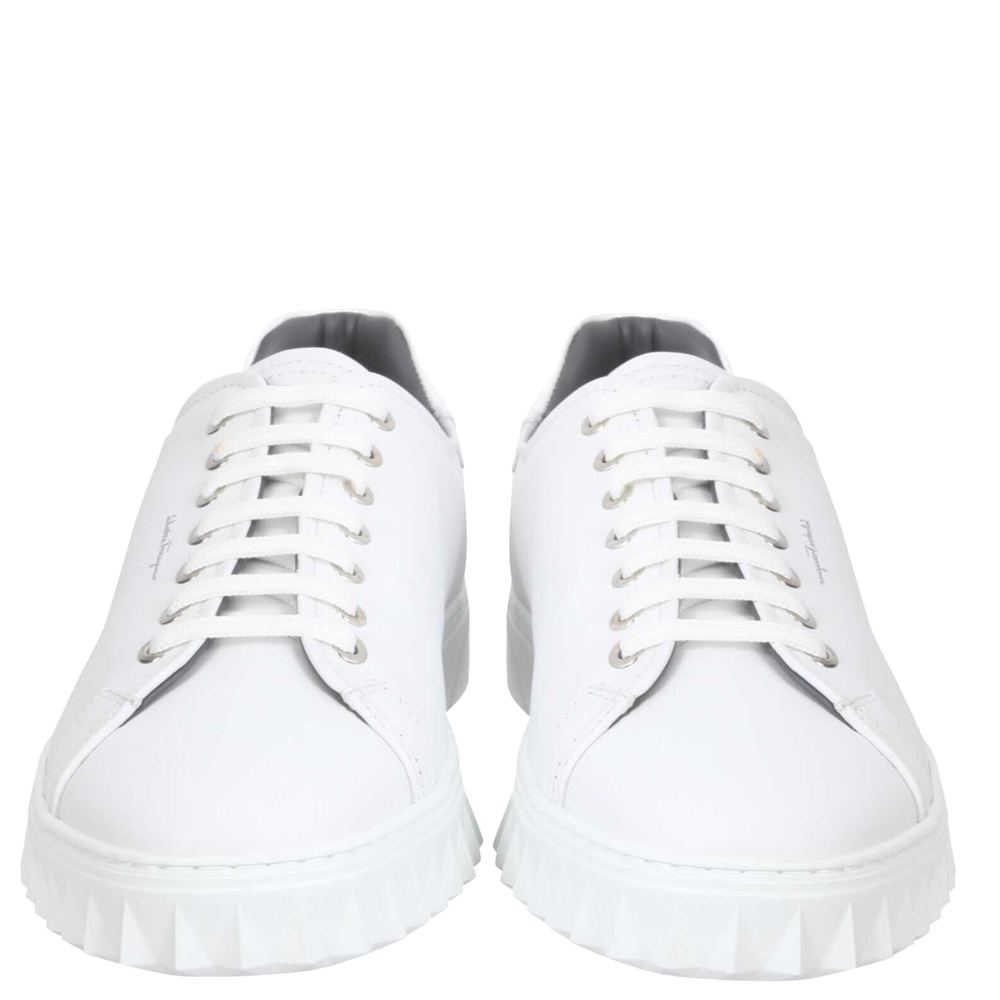 

Salvatore Ferragamo White Leather Sneakers Size US 9 EU
