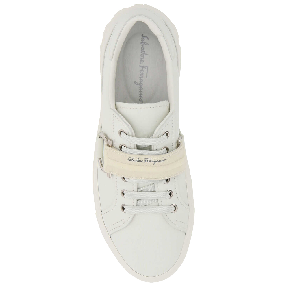 

Salvatore Ferragamo White Leather Sneakers Size US 5/EU
