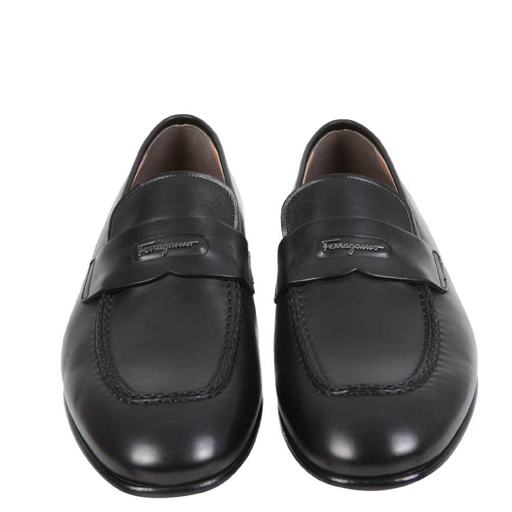

Salvatore Ferragamo Black Leather Loafers Size EU