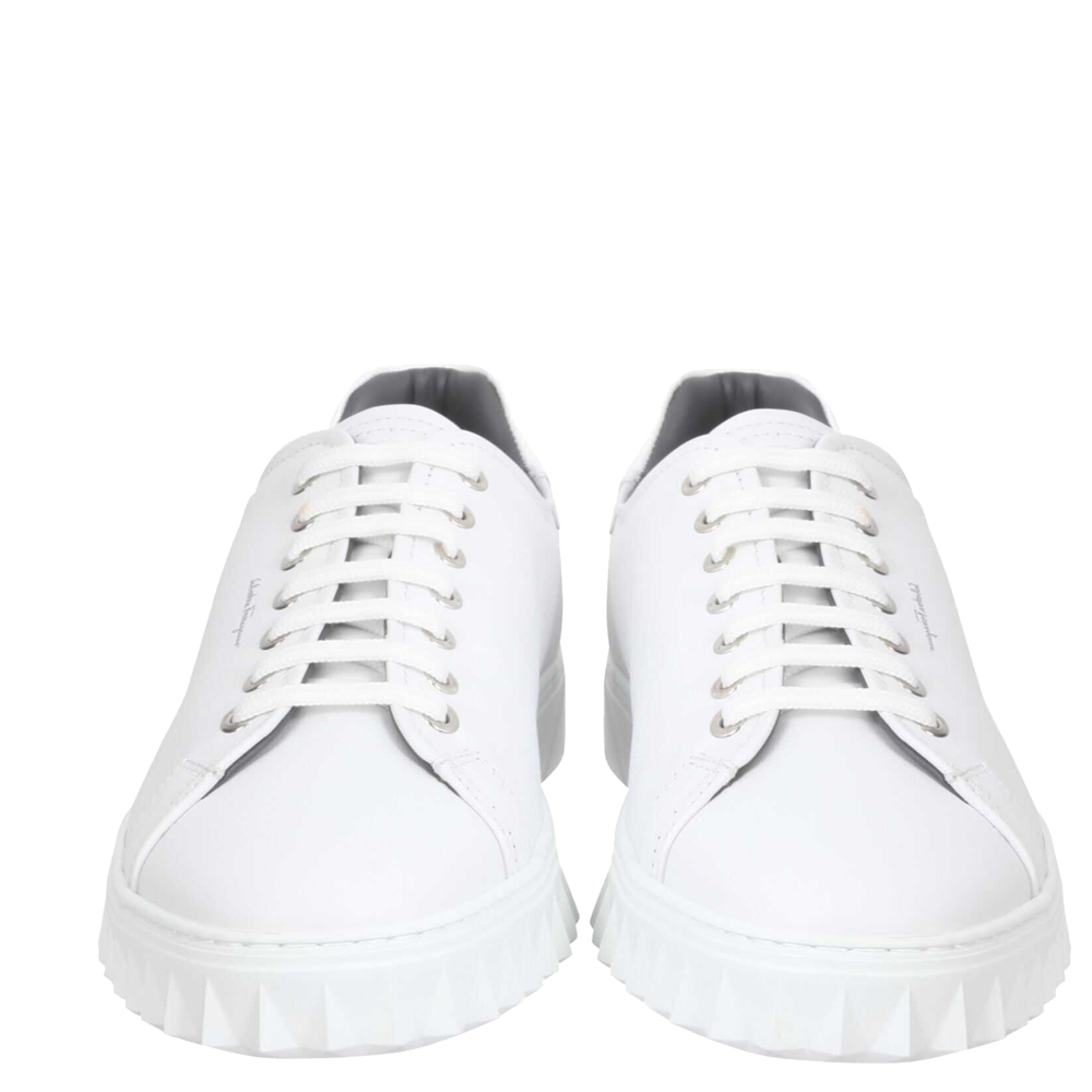 

Salvatore Ferragamo White Leather Sneakers Size EU