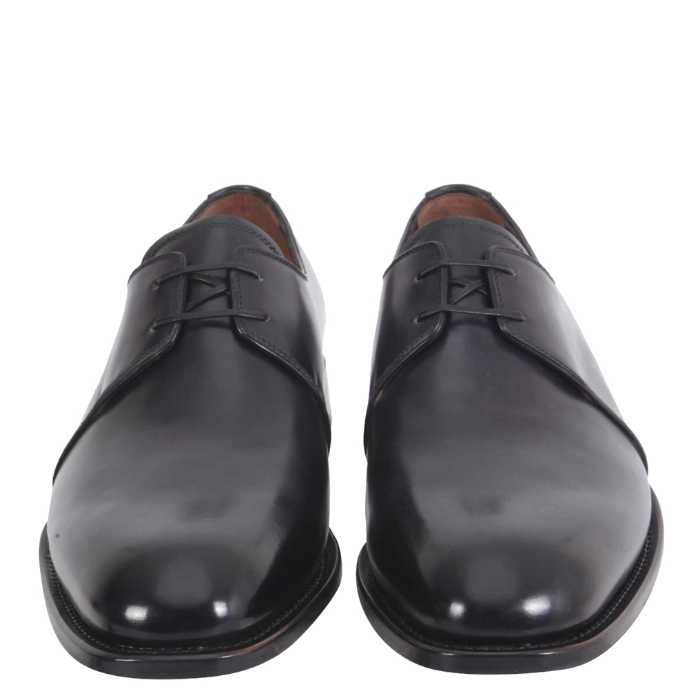 

Salvatore Ferragamo Black Leather Derby Shoes Size EU