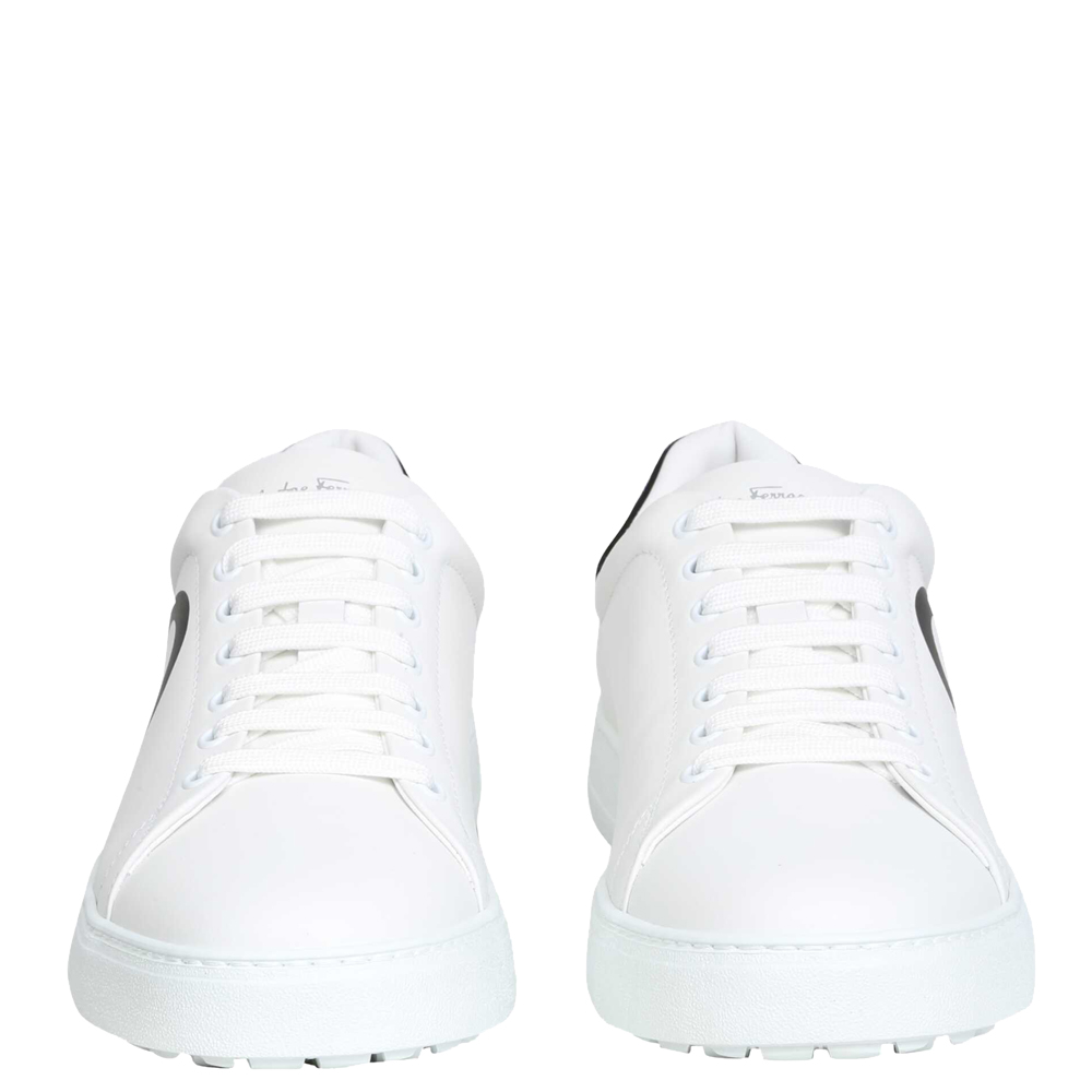 

Salvatore Ferragamo White Gancini Sneakers Size EU, Black