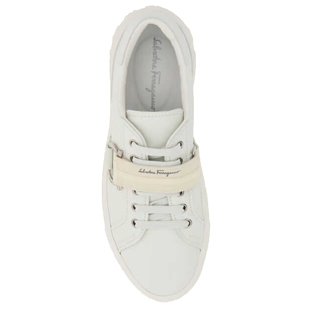 

Salvatore Ferragamo White Leather Pharrel Sneakers Size US 7 IT