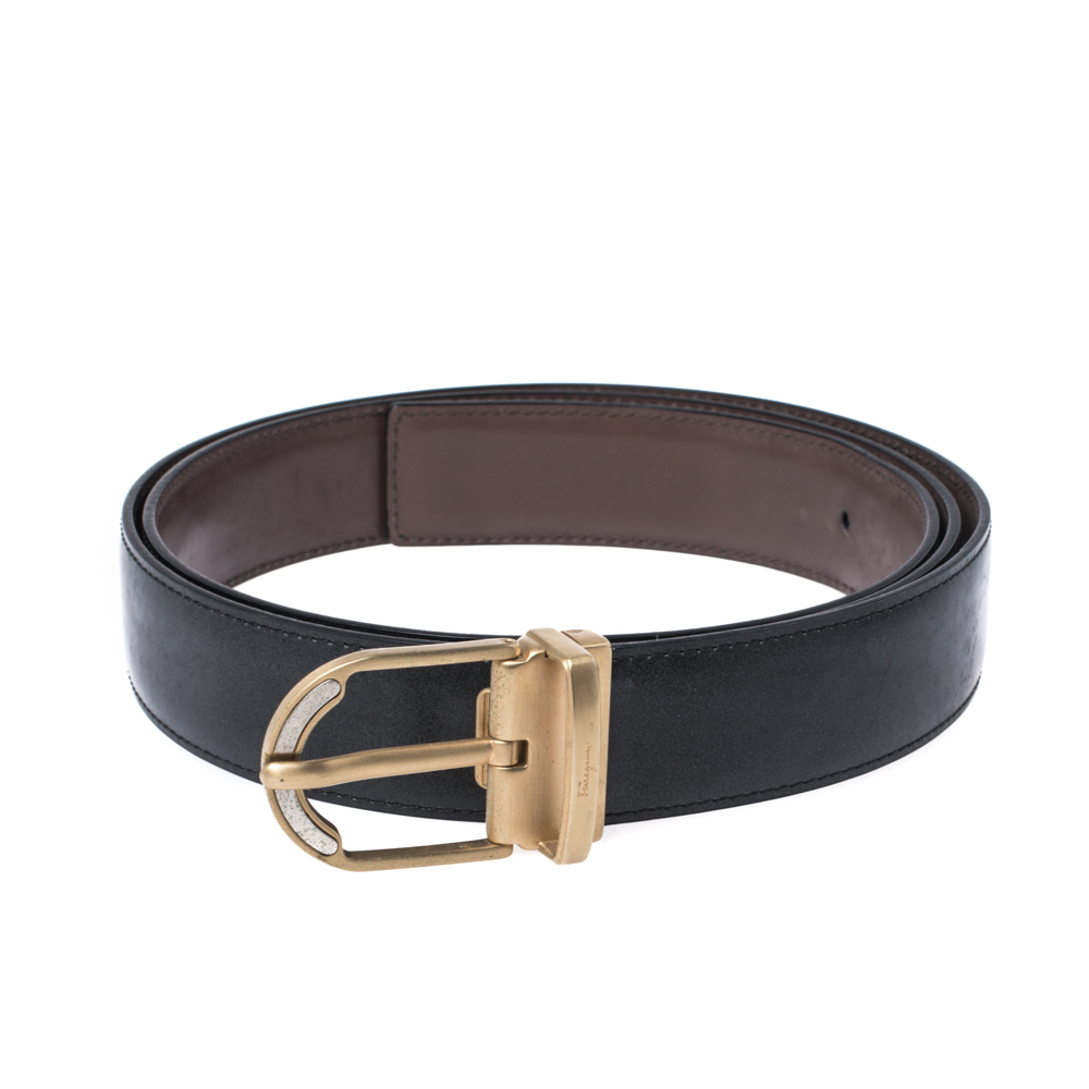 

Salvatore Ferragamo Black Leather Buckle Belt