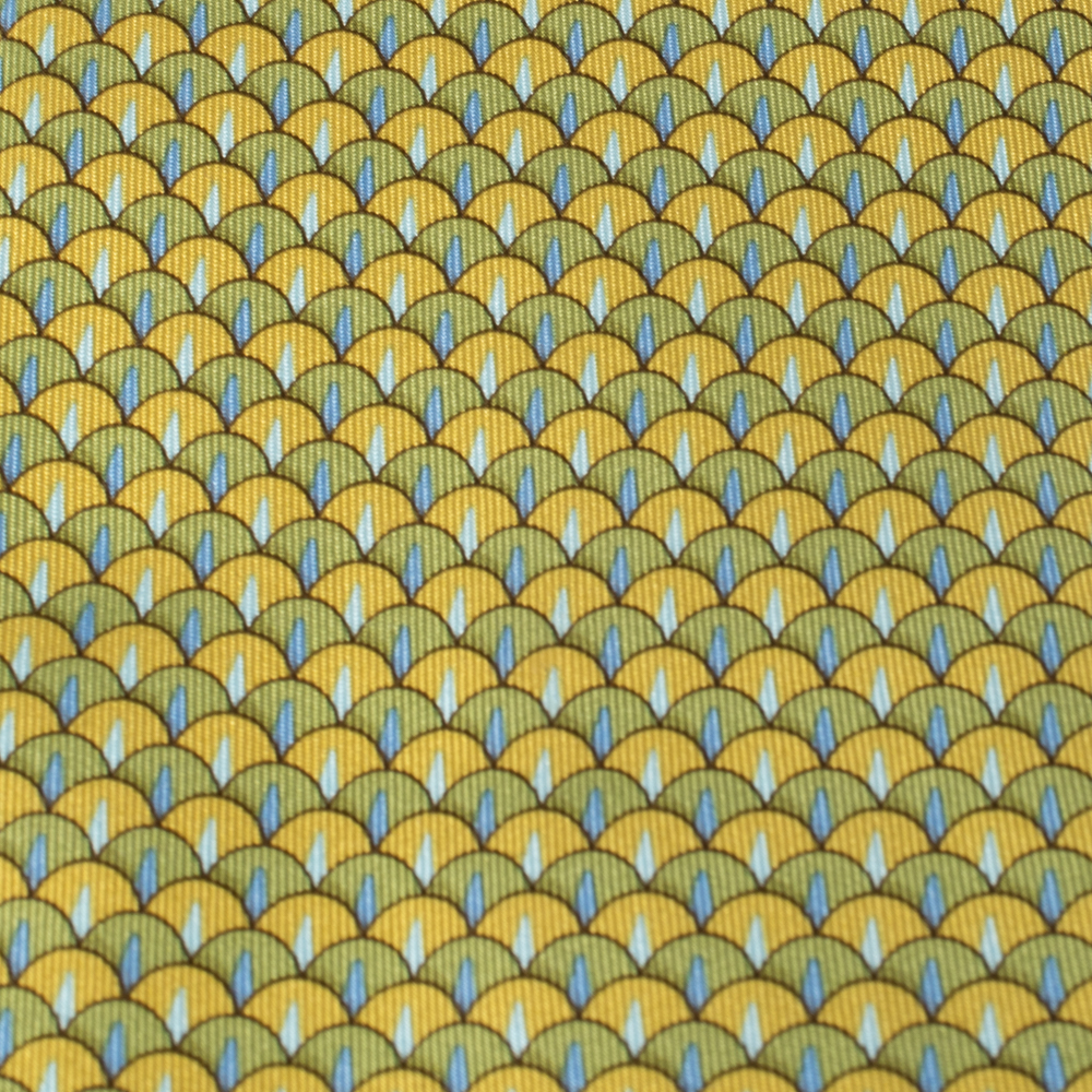 

Salvatore Ferragamo Light Green Scale Printed Silk Tie