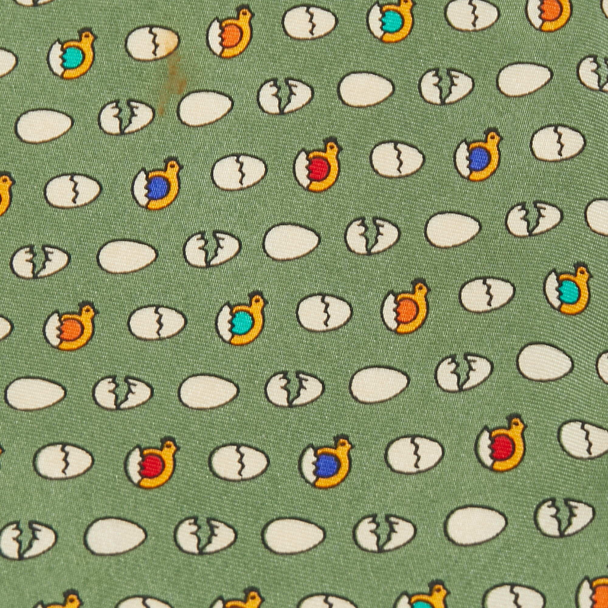 

Salvatore Ferragamo Green Printed Silk Classic Tie
