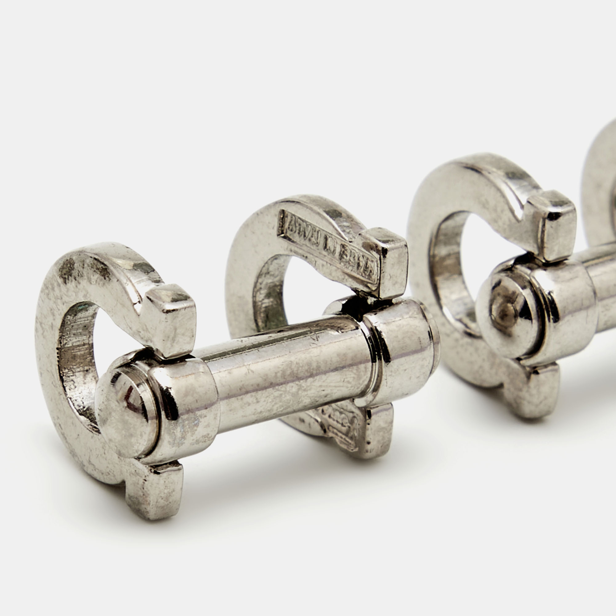 

Salvatore Ferragamo Vintage Silver Tone Cufflinks