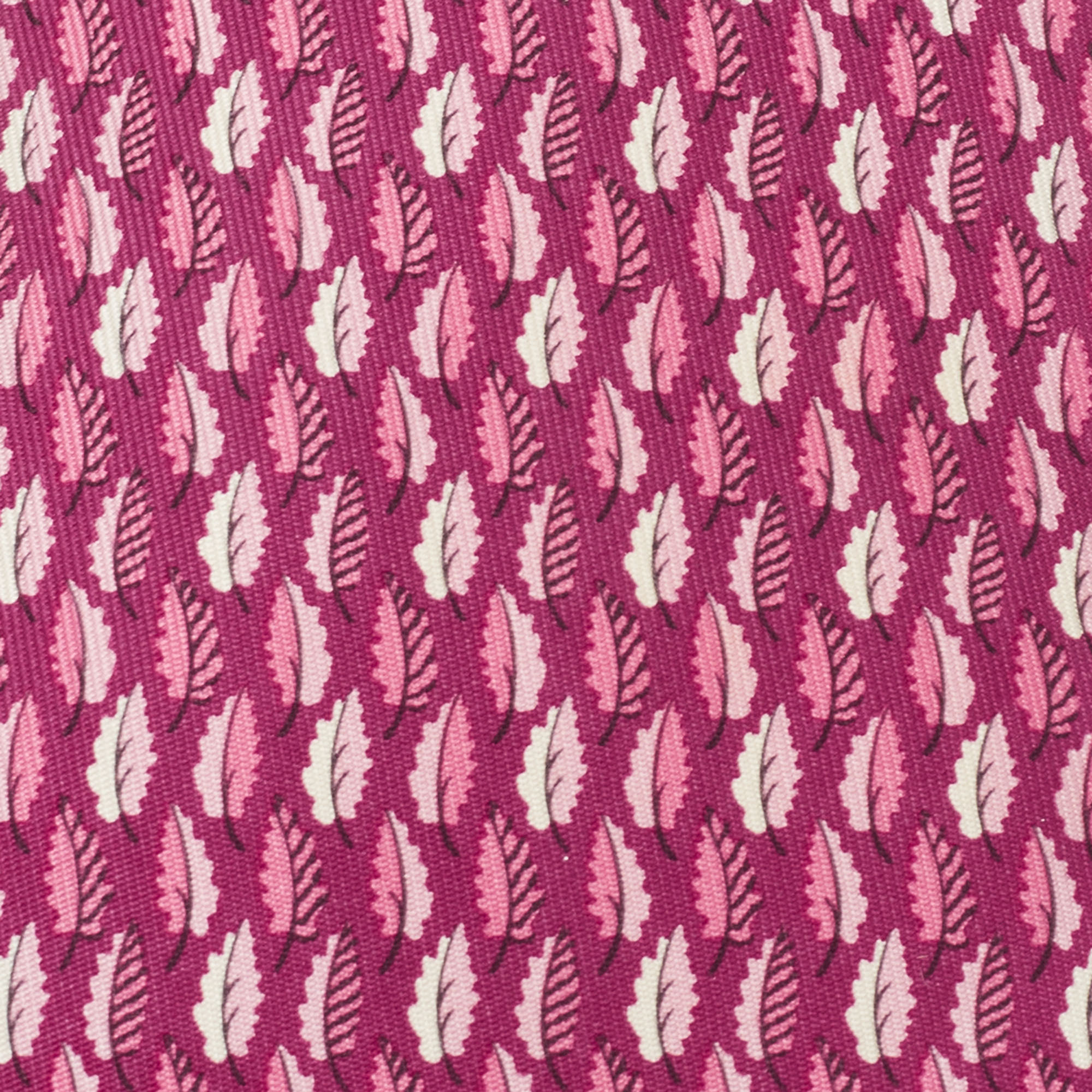 

Salvatore Ferragamo Pink Leaf Print Silk Tie