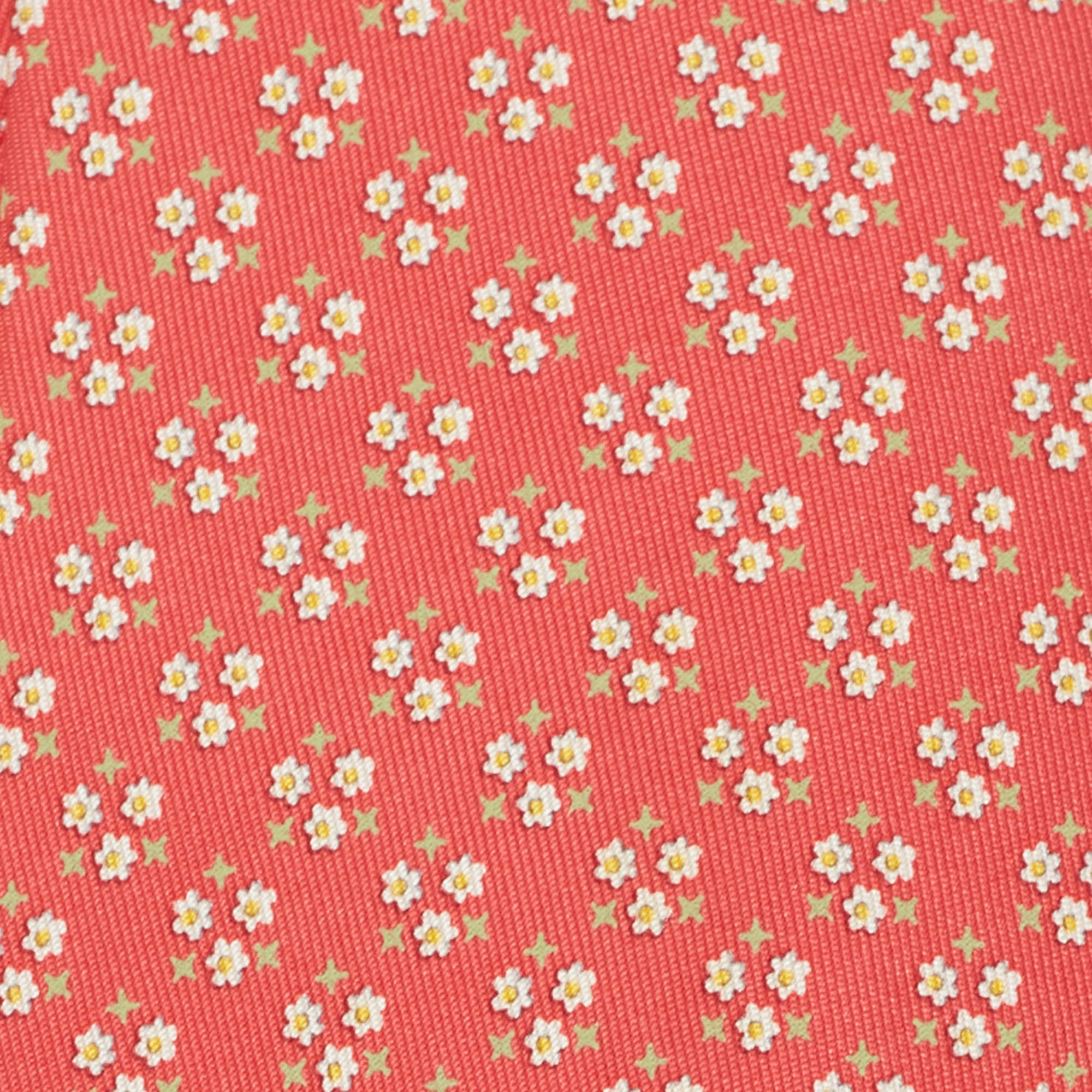 

Salvatore Ferragamo Red Floral Print Silk Tie