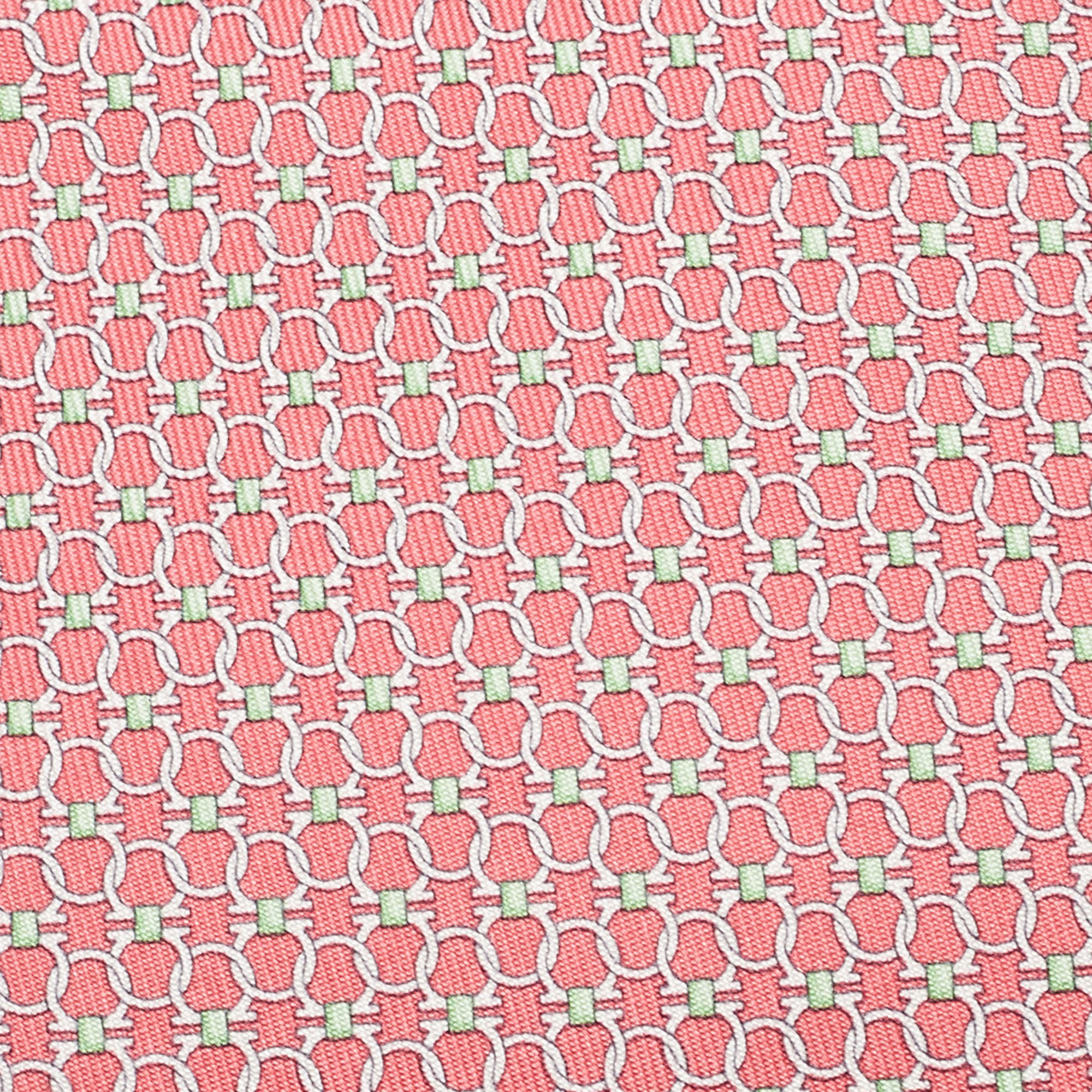 

Salvatore Ferragamo Pink Gancini Print Silk Tie