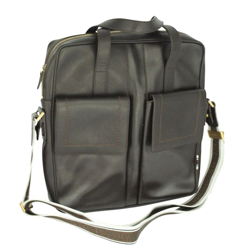 

Salvatore Ferragamo Grey Leather Messenger Bag