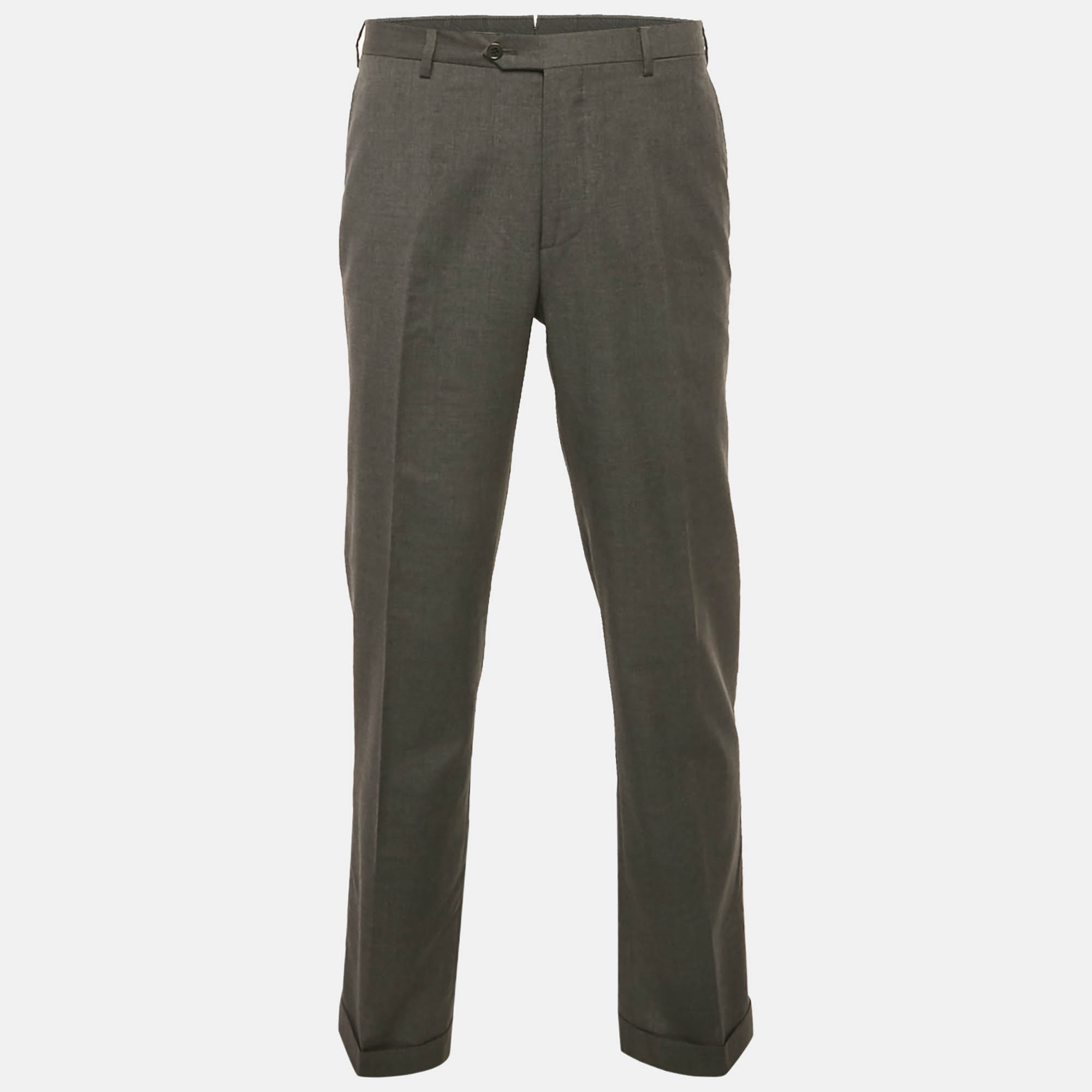 

Salvatore Ferragamo Vintage Grey Wool Formal Trousers XL