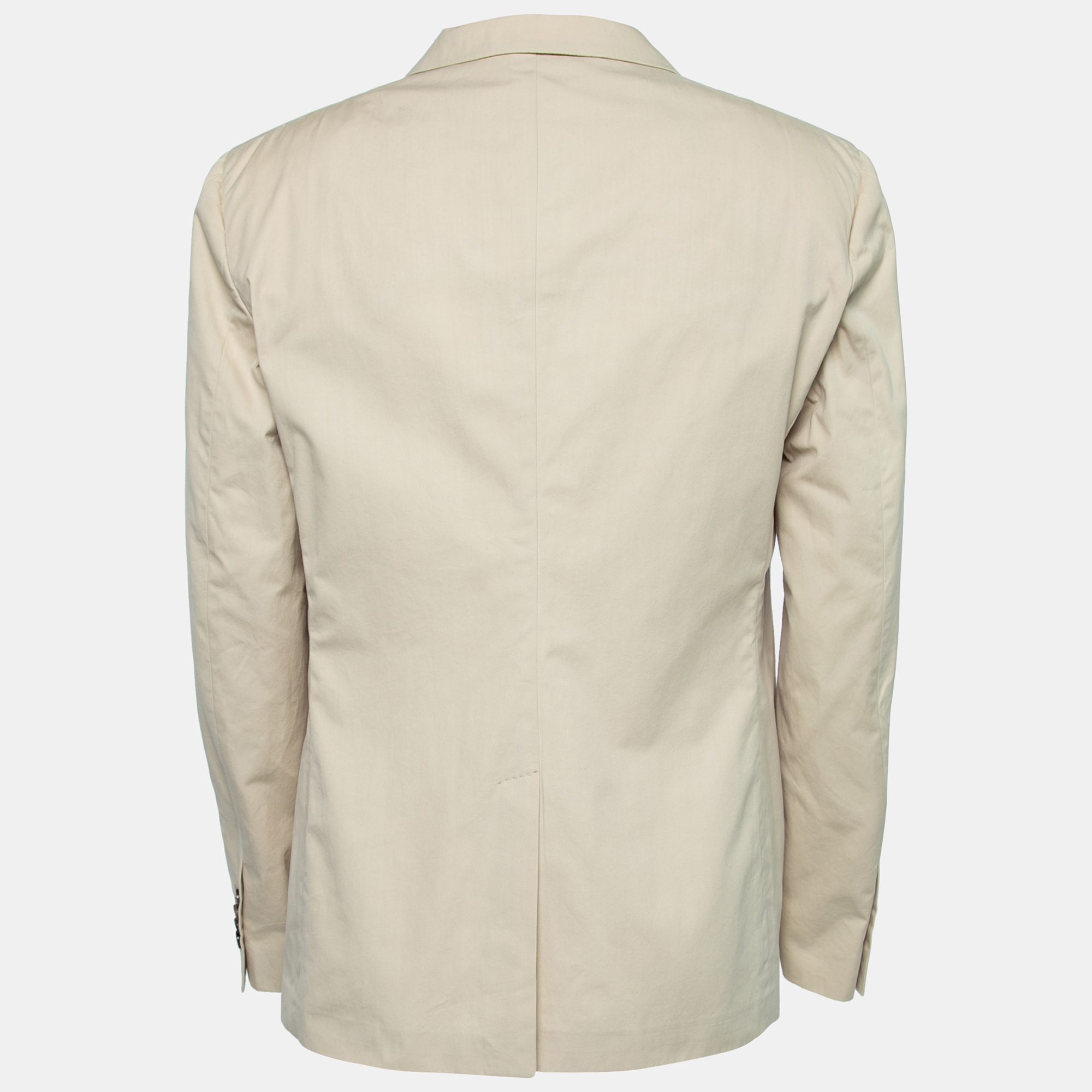 

Salvatore Ferragamo Beige Cotton Single-Breasted Blazer 2XL