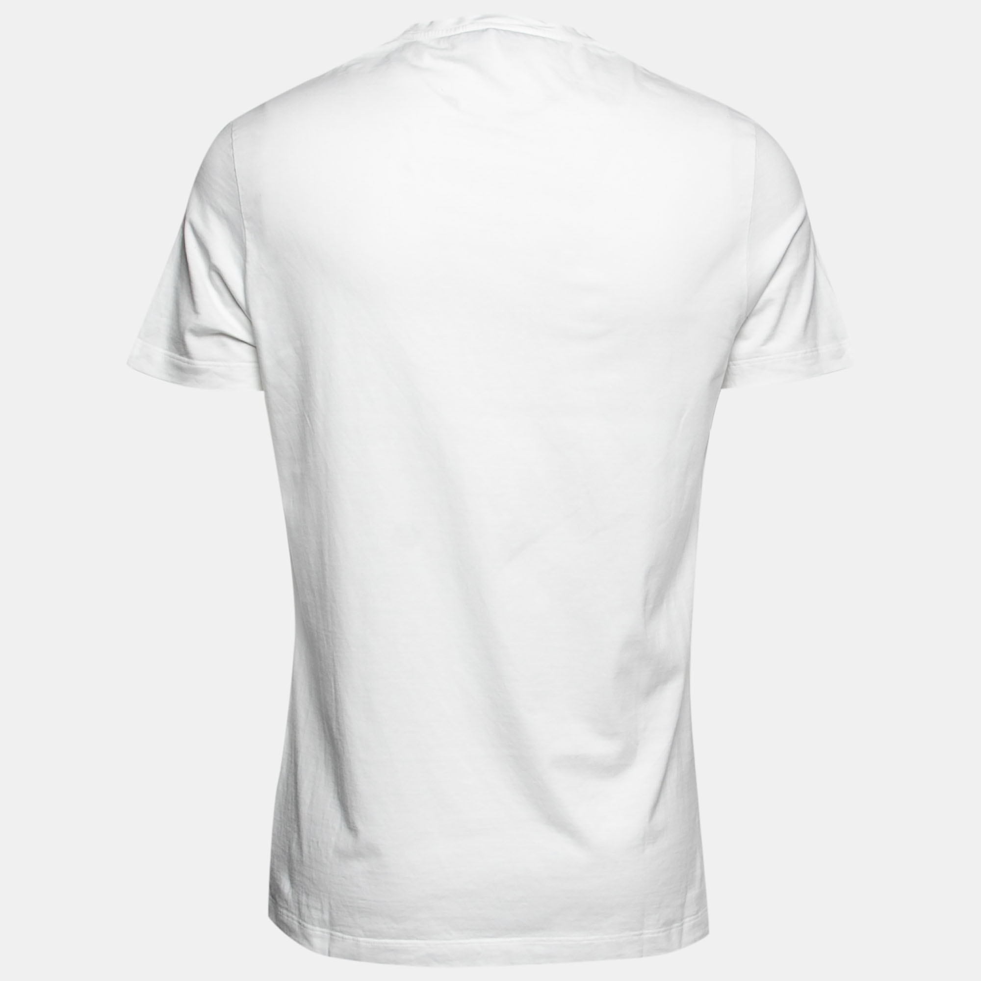 

Salvatore Ferragamo White Cotton Logo Printed T-Shirt
