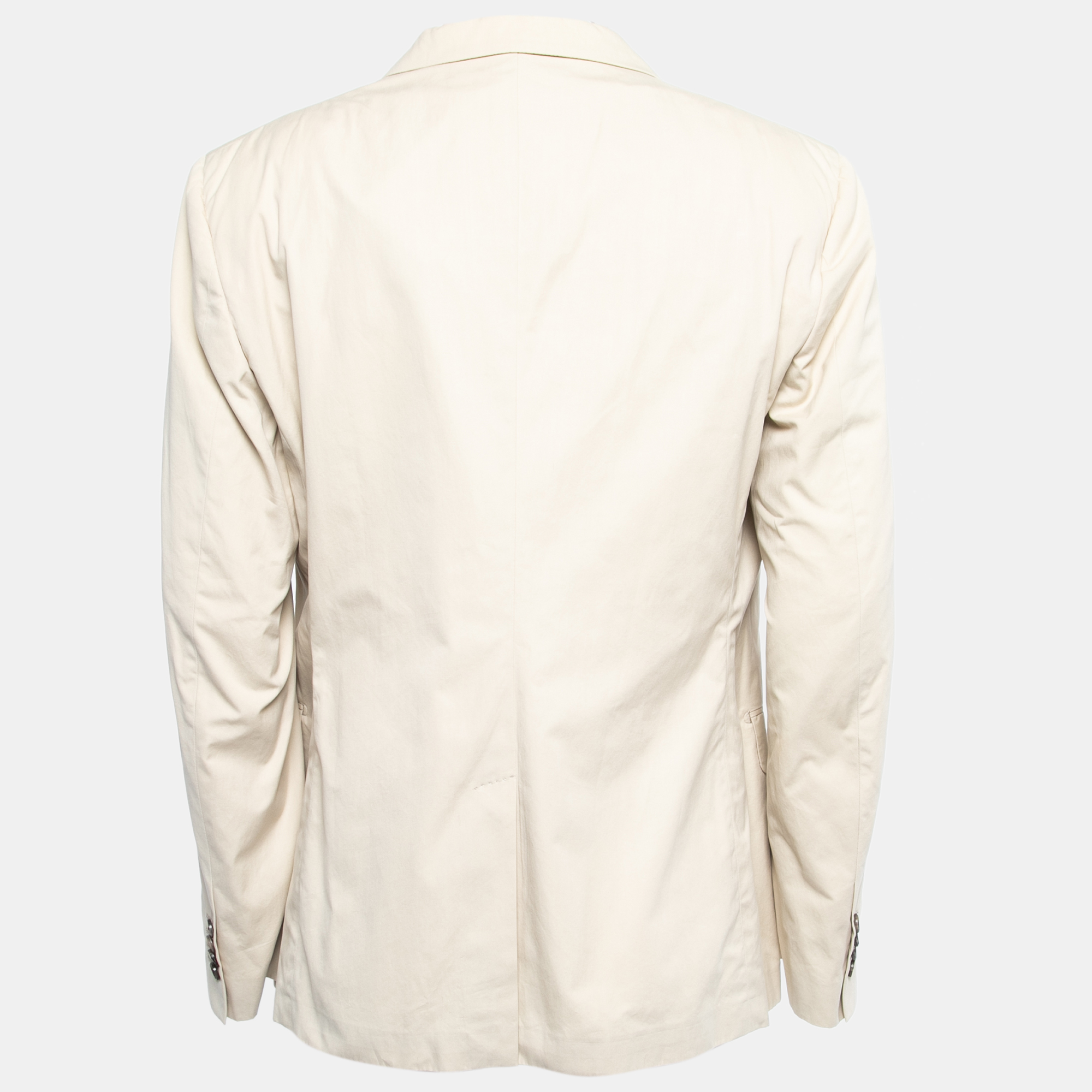 

Salvatore Ferragamo Beige Cotton Single Breasted Blazer