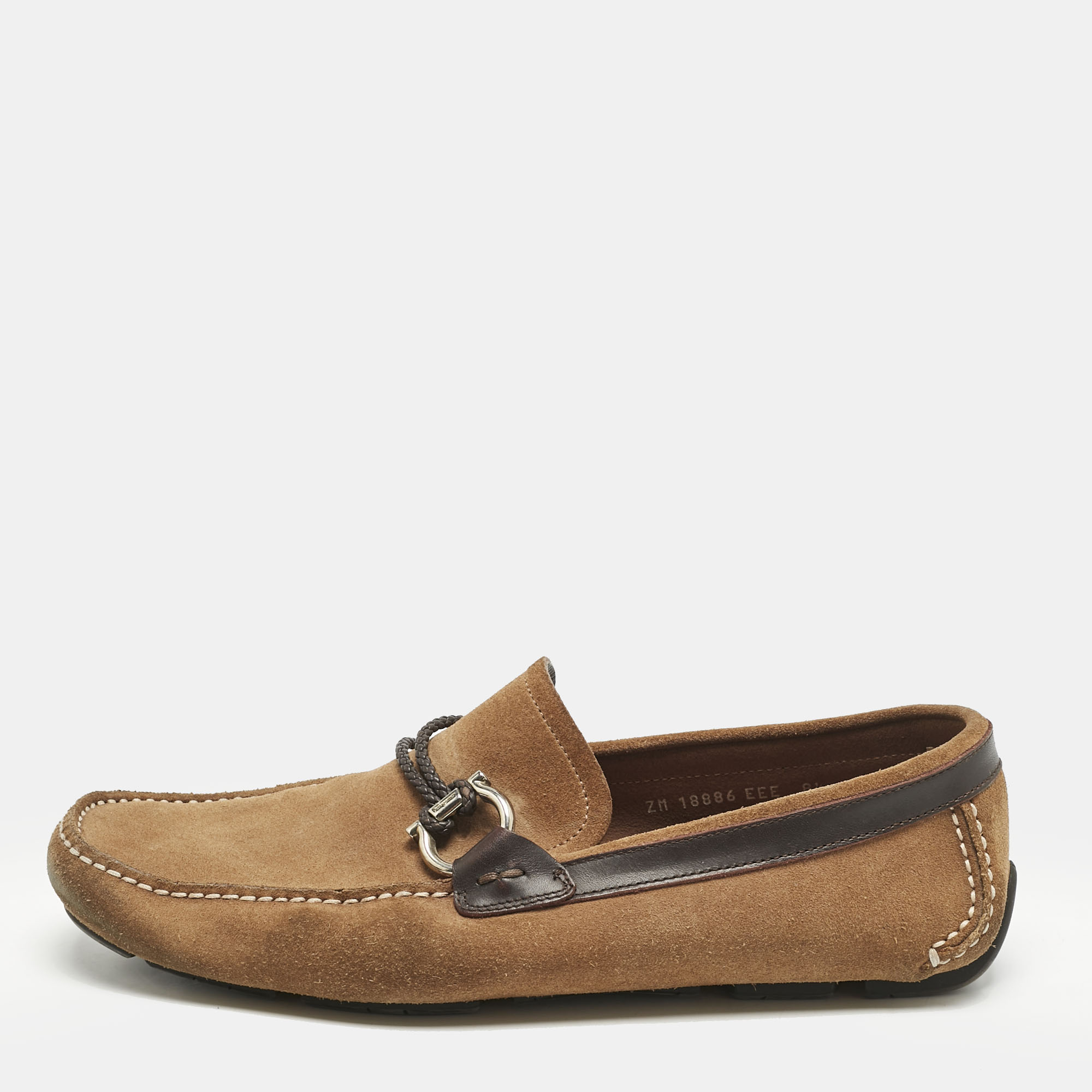 

Salvatore Ferragamo Brown Suede Parigi Loafers Size 42.5