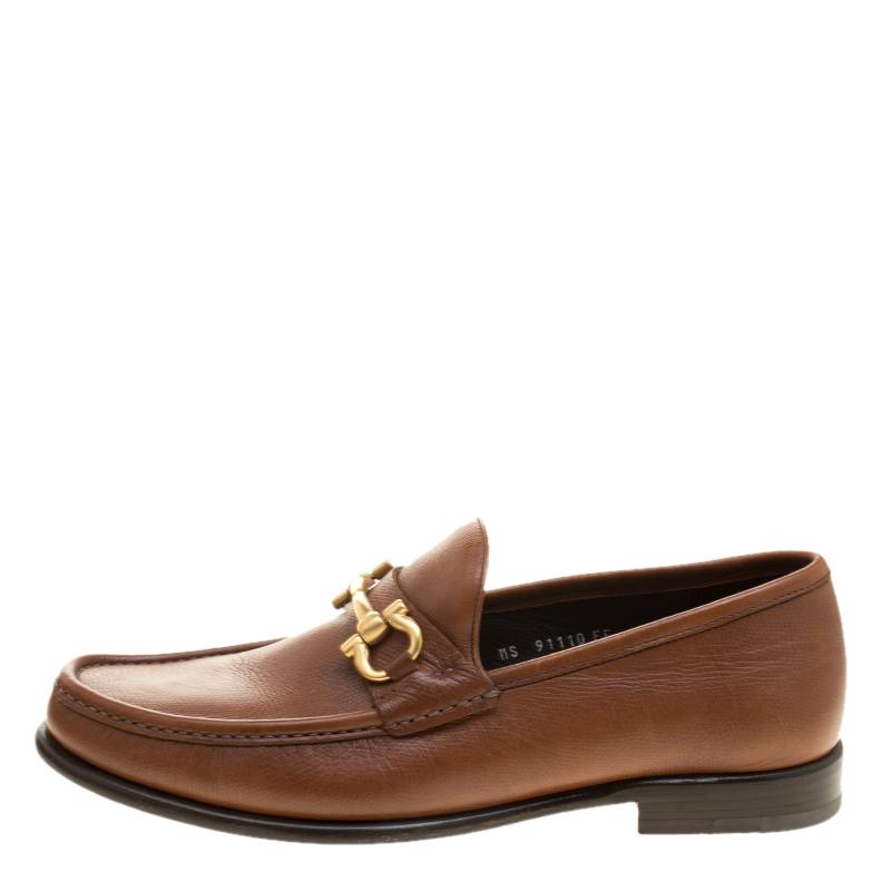 

Salvatore Ferragamo Brown Leather Mason Loafers Size