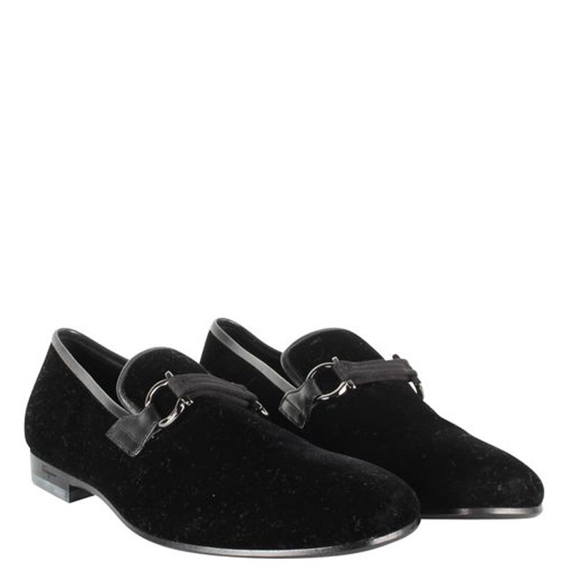 

Salvatore Ferragamo Black Velvet Loafers Size