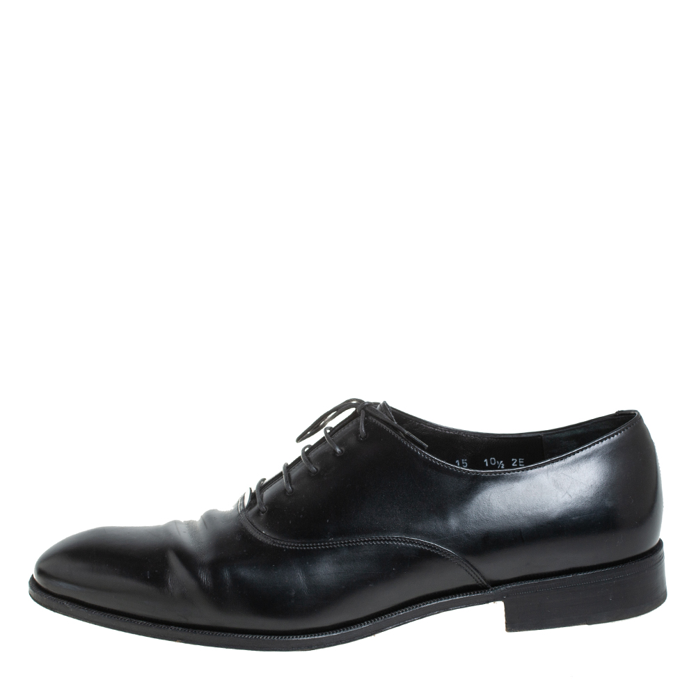 

Salvatore Ferragamo Black Leather Lace up Oxfords Size