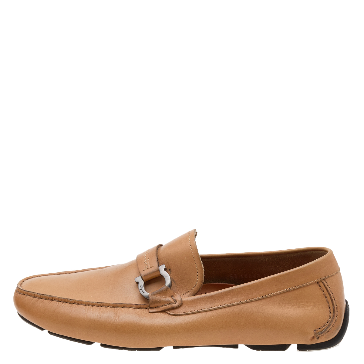 

Salvatore Ferragamo Caramel Brown Leather Gancini Slip On Loafers Size