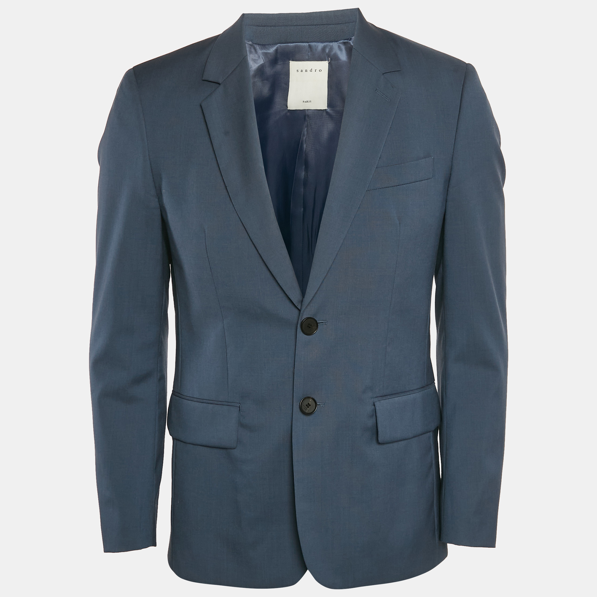 

Sandro Blue Wool Single Breasted Blazer M