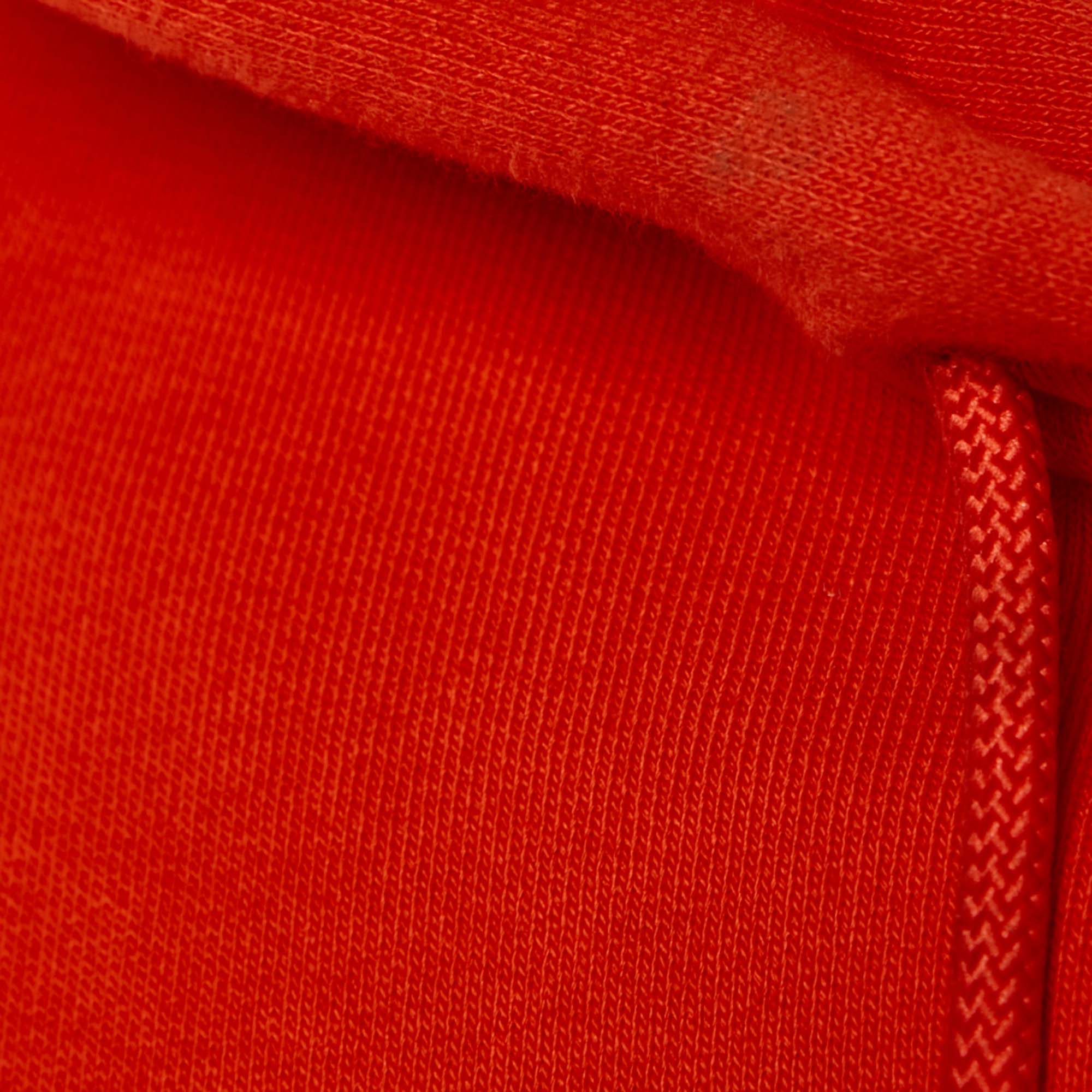 Sandro Dark Orange Logo Embroidered Cotton Hoodie M 