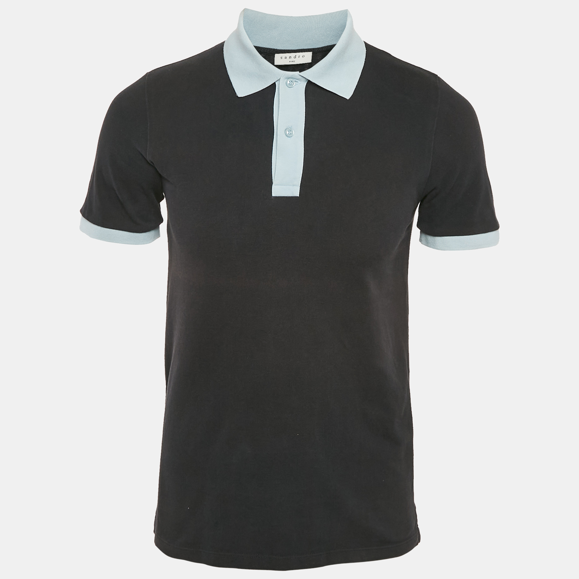 

Sandro Navy Blue Cotton Pique Polo T-Shirt S