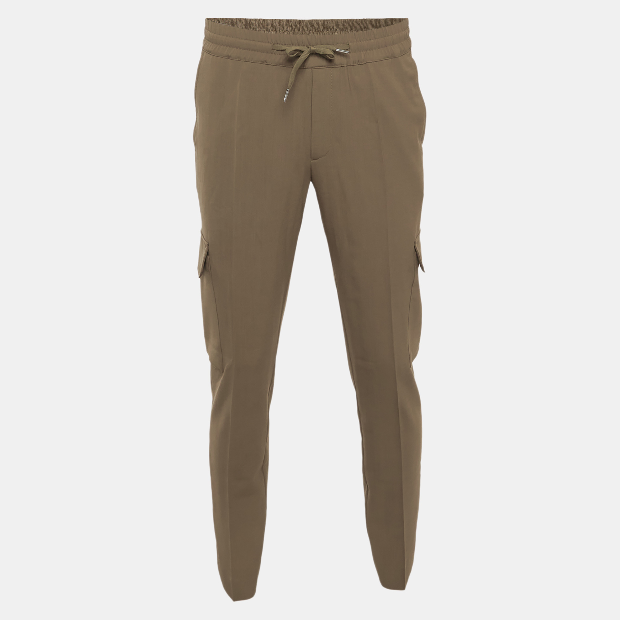 

Sandro Military Green Cotton Blend Cargo Trousers M