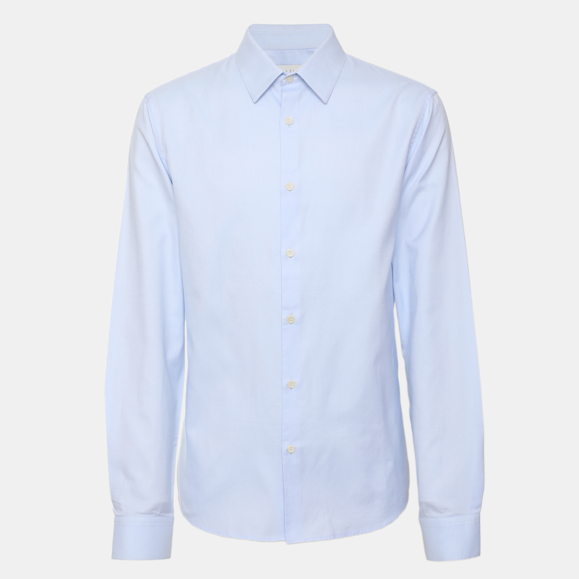 

Sandro Blue Cotton Classic Fit Long Sleeve Shirt L