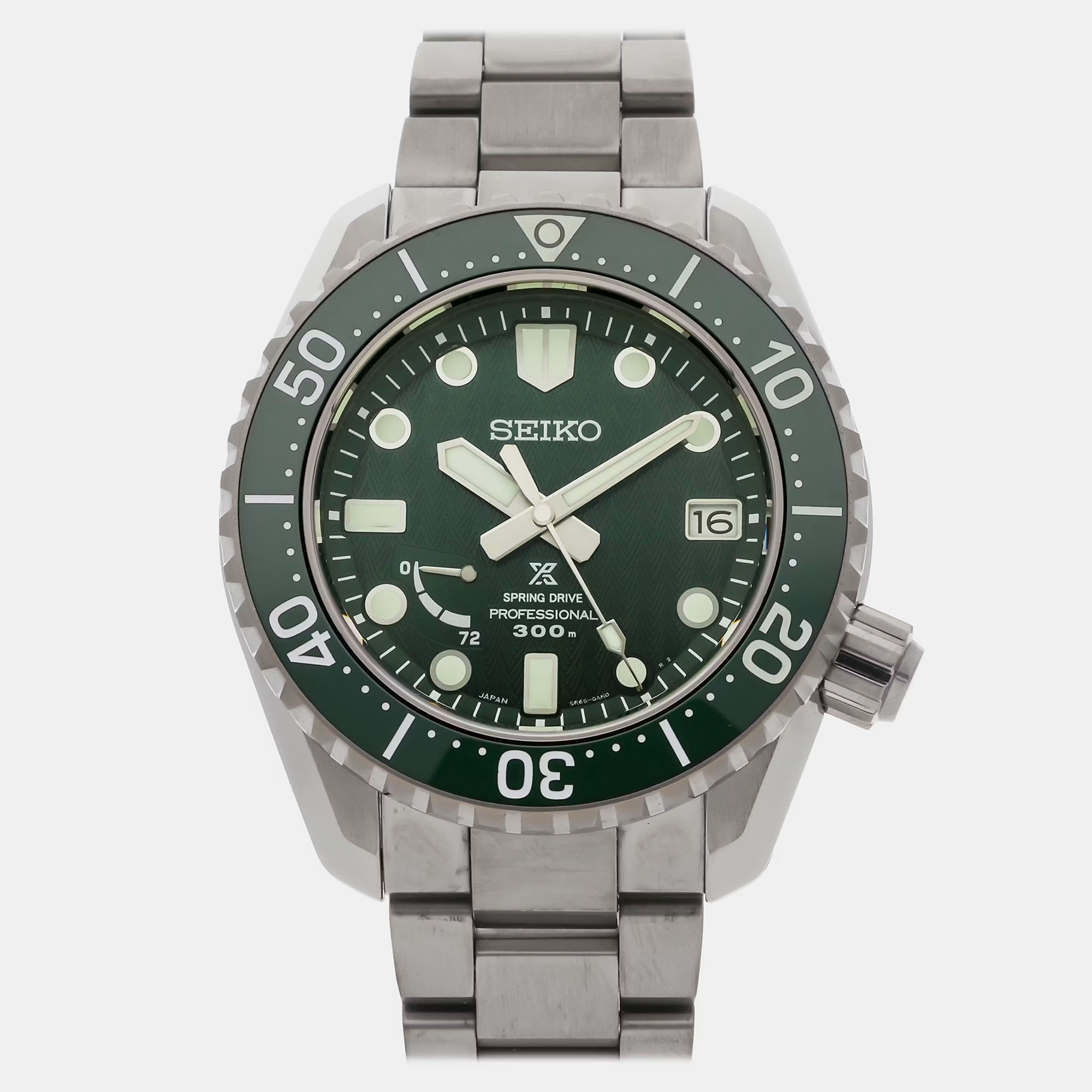 

Pre-Owned Seiko Prospex LX Spring Drive SBDB039 Green Automatic Titanium Men's Wristwatch 44 MM