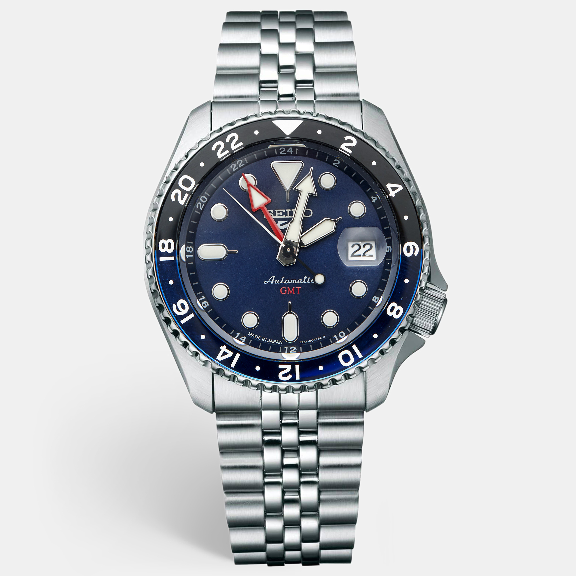 Seiko 5 sports SSK003 Blue Dial Stainless Steel Mens Wristwatch 425 mm