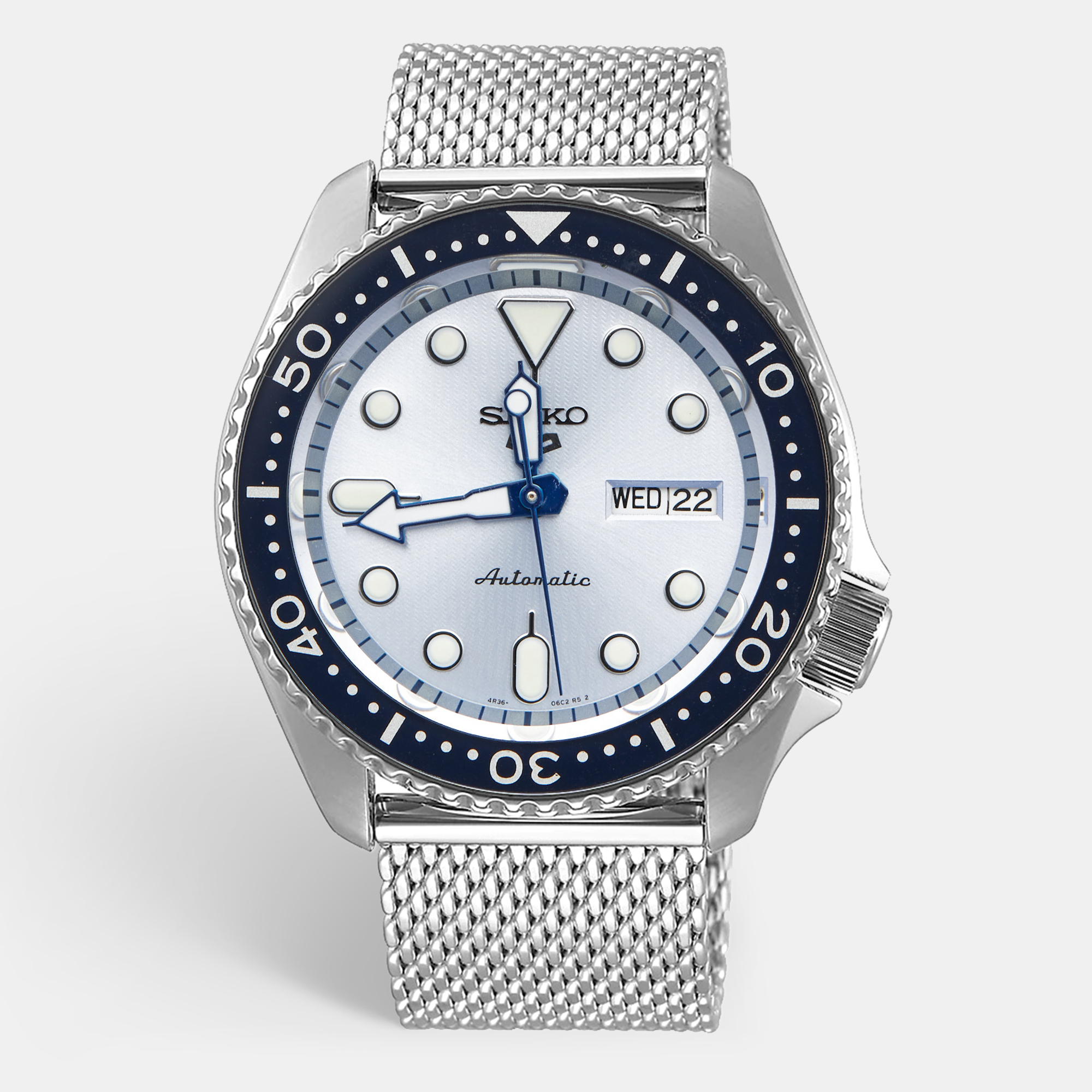Seiko 5 sports SRPE77K1 Blue Dial Stainless Steel Mens Wristwatch 425 mm