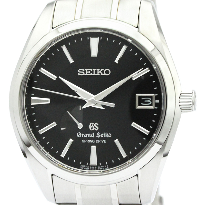 

Seiko Black Stainless Steel Spring Drive SBGA003 Men's Wristwatch