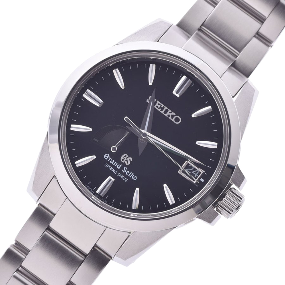 

Seiko Black Stainless Steel Grand Seiko Power Reserve Spring Drive SBGA027/9R65-0AG1 Men's Wristwatch