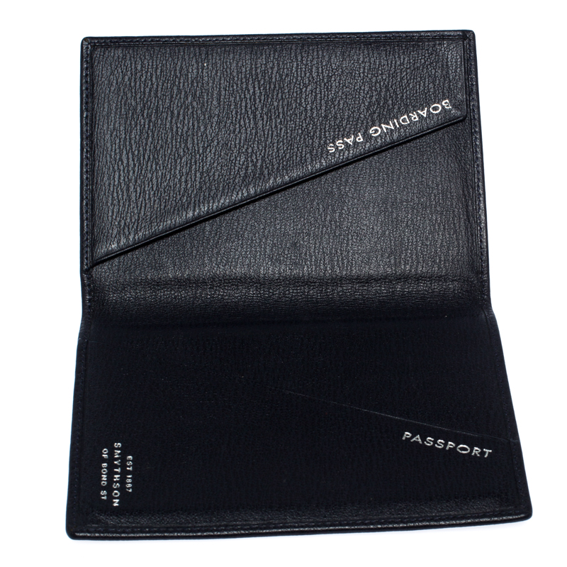 

Smythson Navy Blue Leather Passport Cover