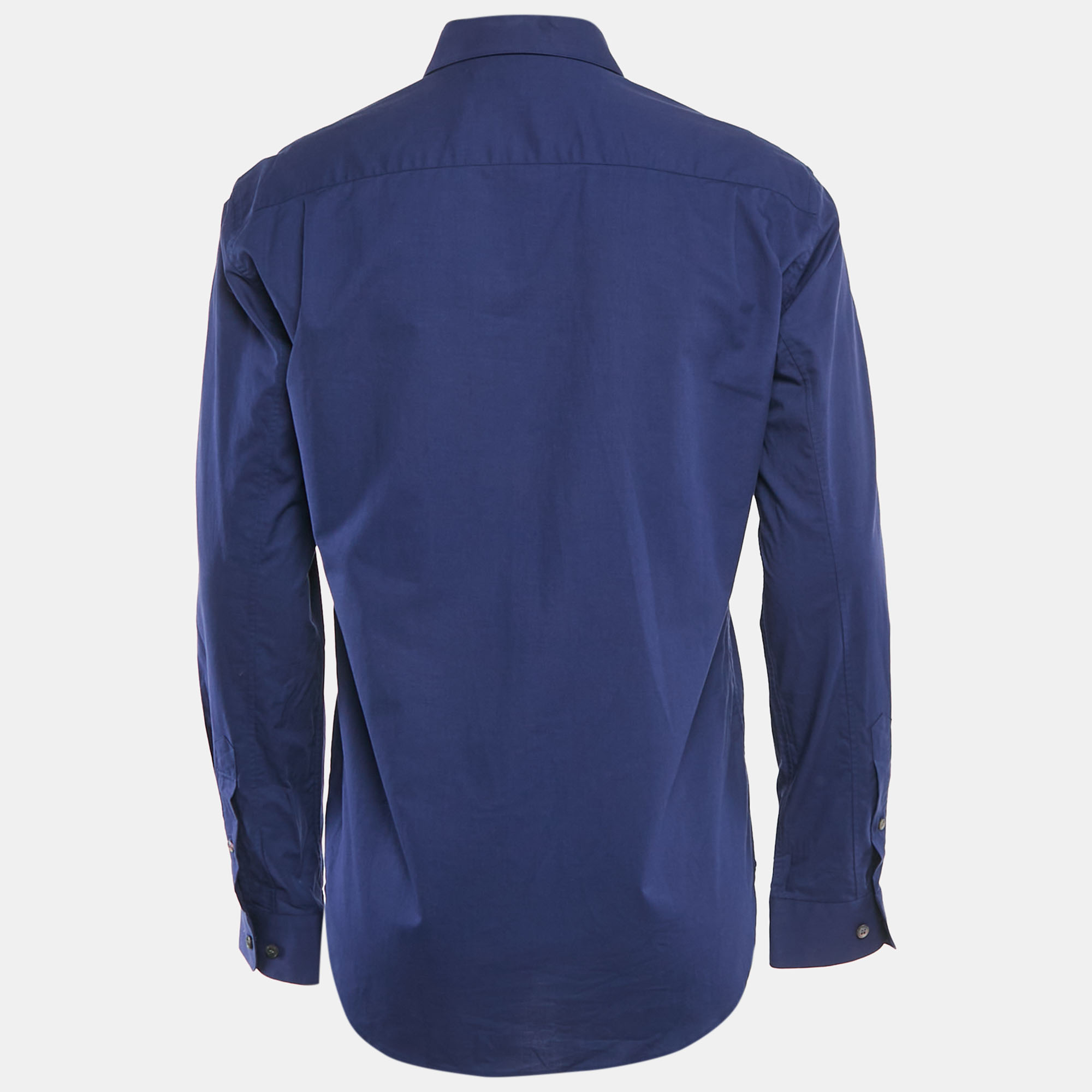 Stella McCartney Navy Blue Swallows Embroidered Cotton Shirt M 