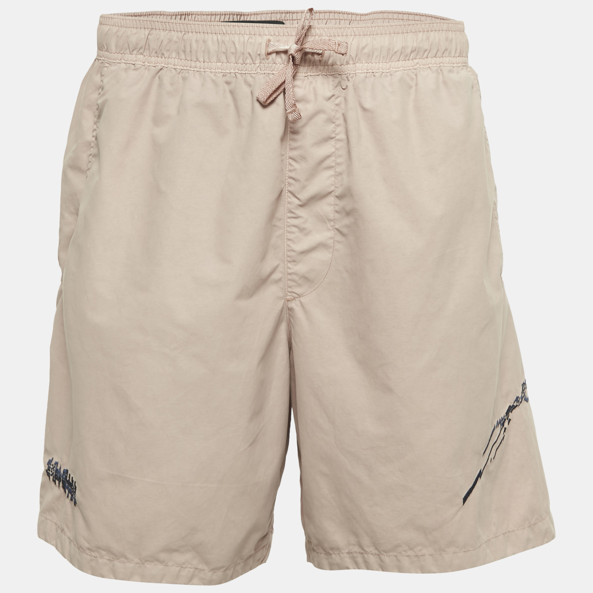 Pre-owned Stone Island Dusty Pink Nylon Shorts L