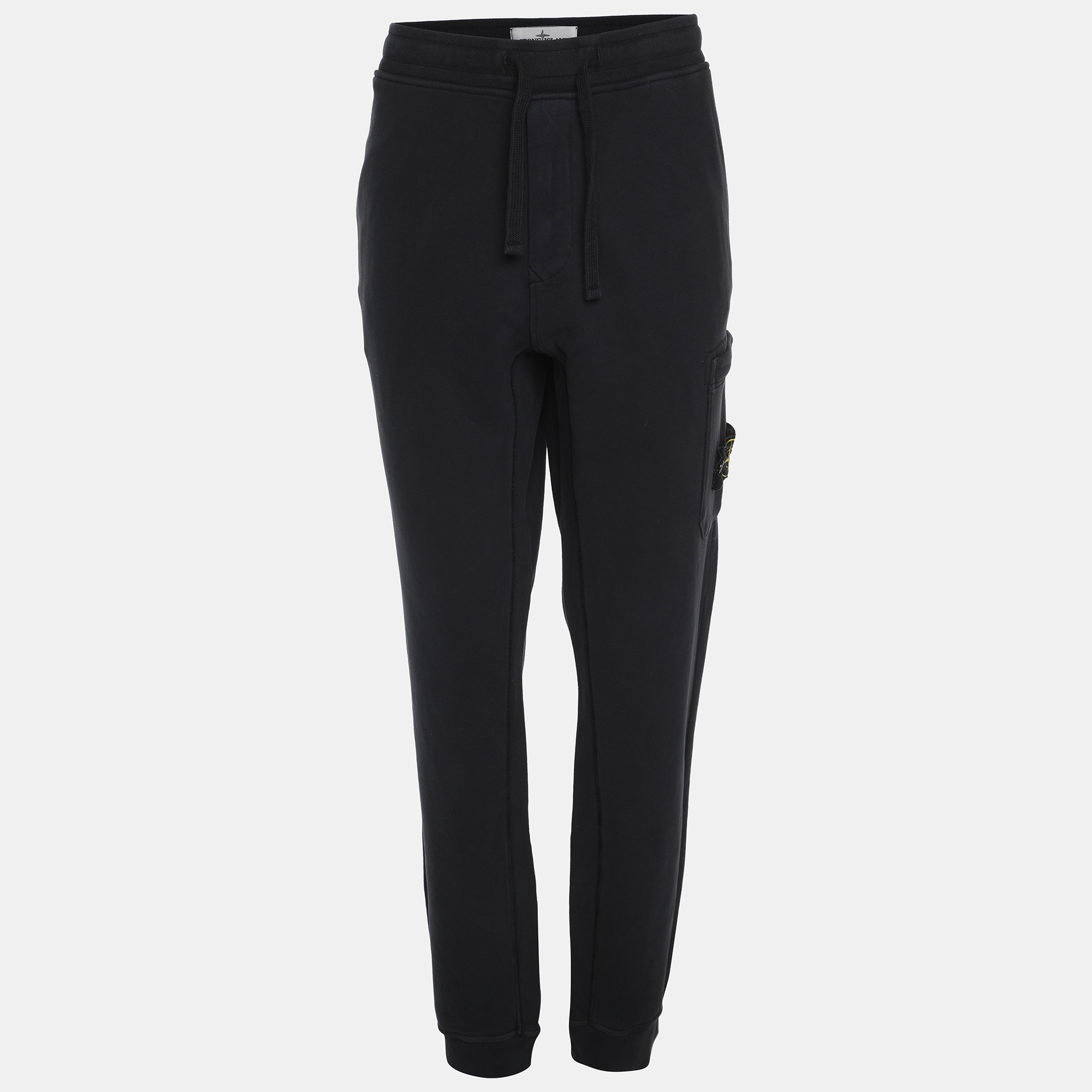 

Stone Island Navy Blue Jersey Logo Patch Jogger Pants