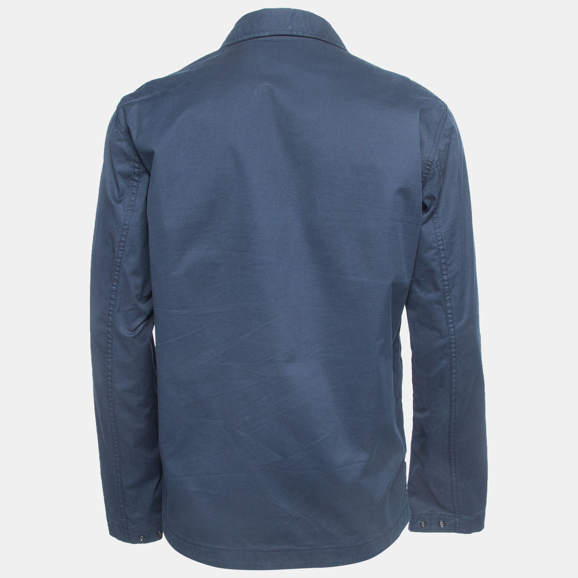 

Stone Island Navy Blue Cotton Zip Front Jacket