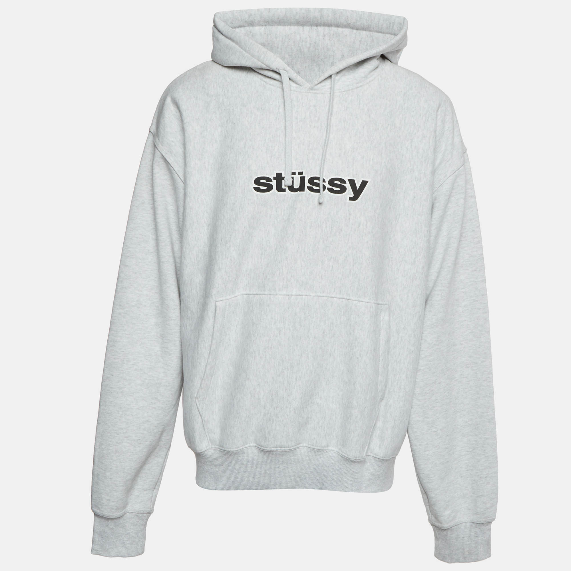 

Stüssy Grey Logo Graphic Cotton Knit SS-Link Hoodie XXL