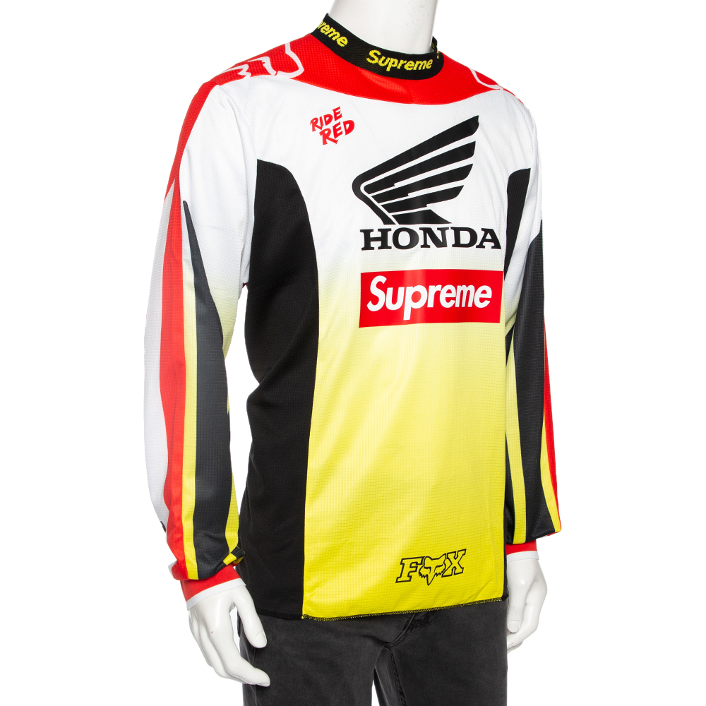 

Supreme X Honda Multicolored Synthetic Fox Racing Motto Long Sleeve Jersey, Multicolor
