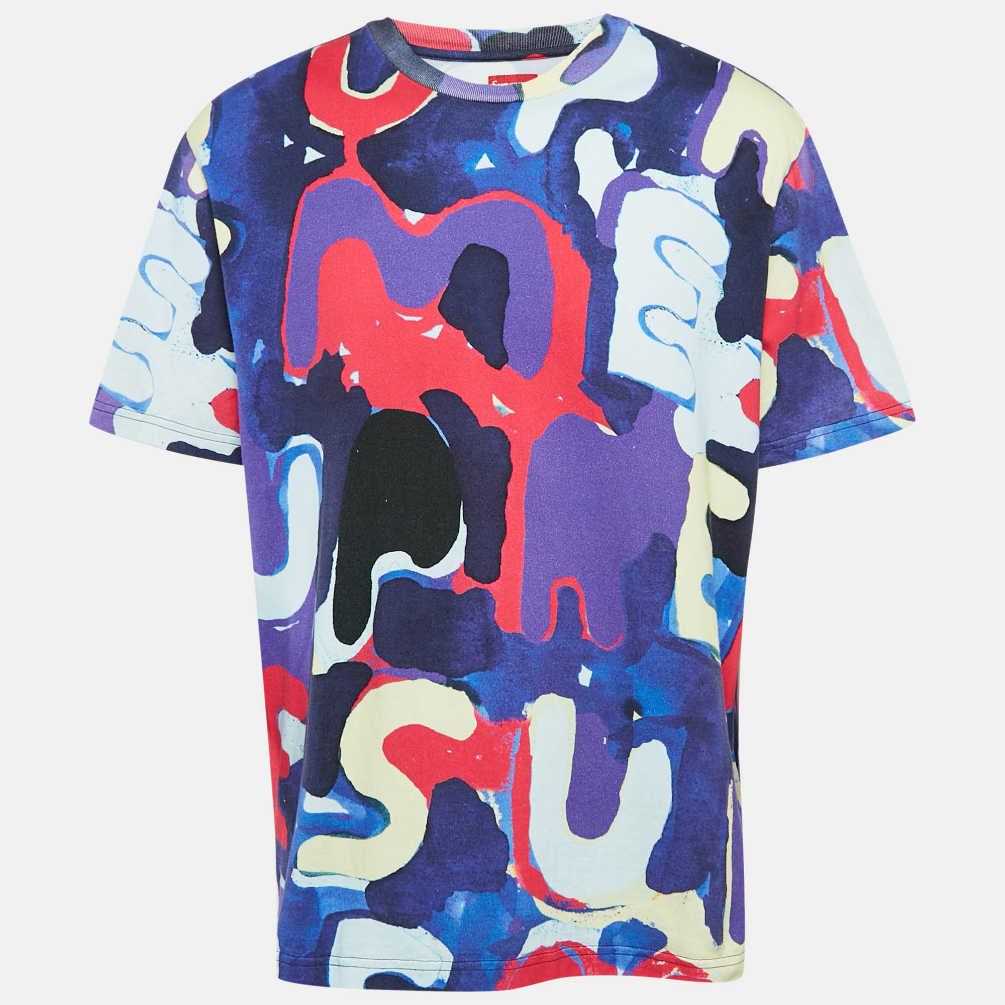 

Supreme Multicolor Printed Cotton Crew Neck Oversize T-Shirt M