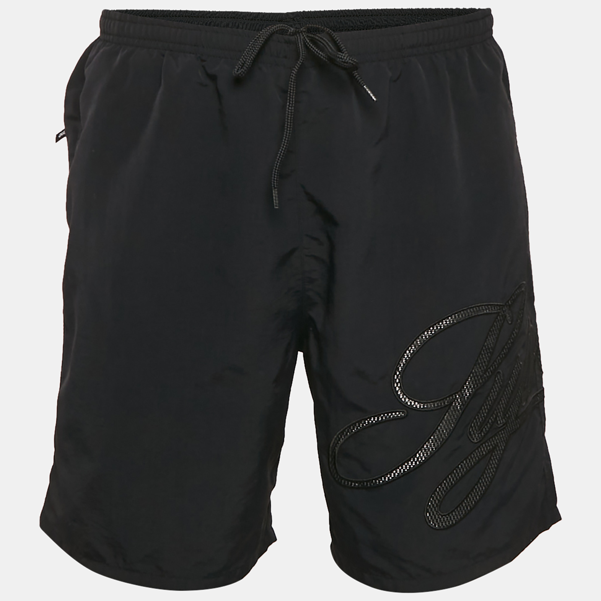 

Supreme Black Logo Mesh Script Nylon Water Short M